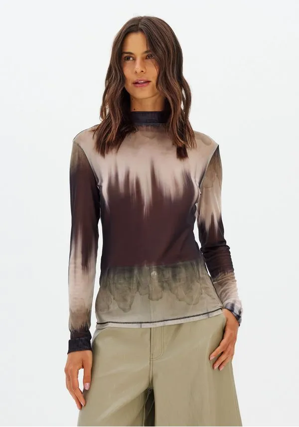 Blusa Manga Longa Gola Alta
