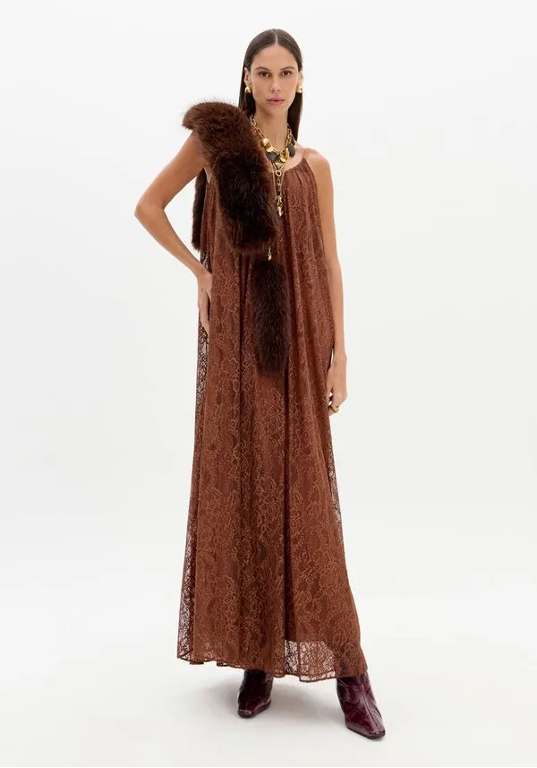Vestido De Renda Longo